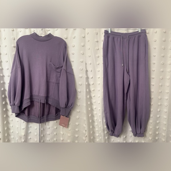 Nap Pants - Nap Lilac Barrel Sweat Set NWT Oversized Top and Pants